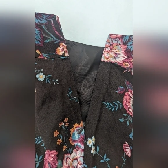 Pendleton Skirt Silk Wool  Floral midi skirt brown lined Size 14 - Picture 8 of 14